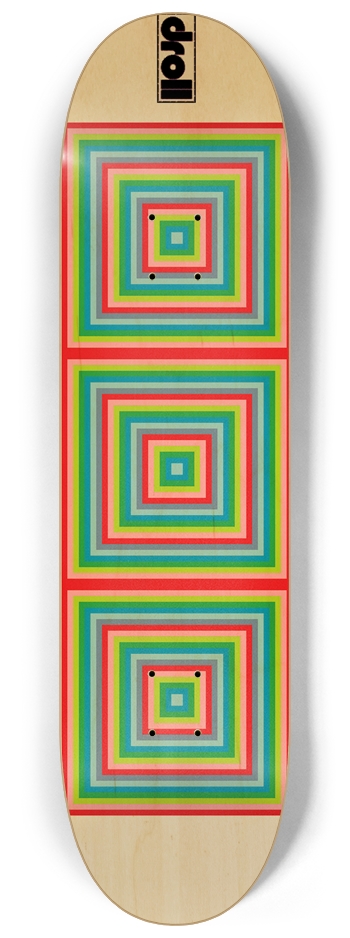 three squares II 8-1/4 Skateboard Deck
