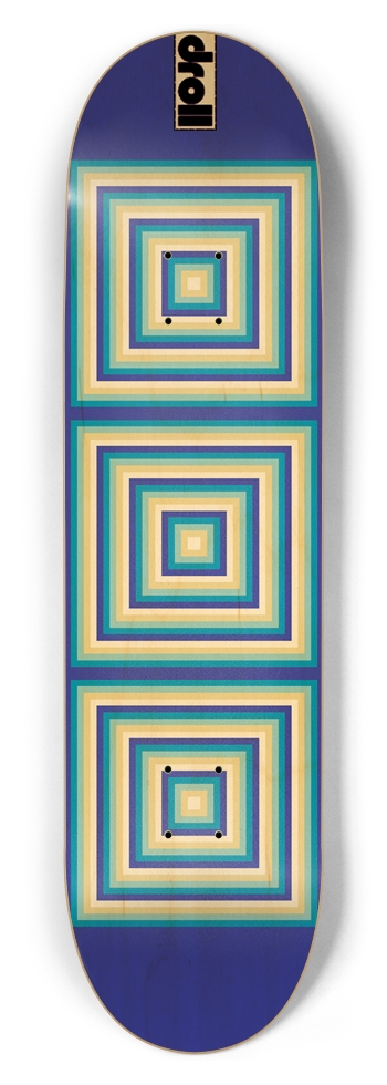 three squares V 8-1/2 Skateboard Deck