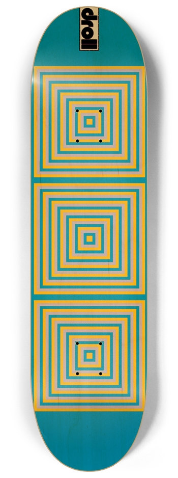 three squares IV 8-1/4 Skateboard Deck