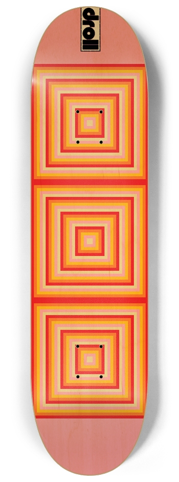 three squares VI 8-1/4 Skateboard Deck