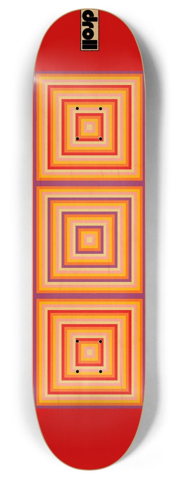 three squares VII 8 Inch Skateboard Deck