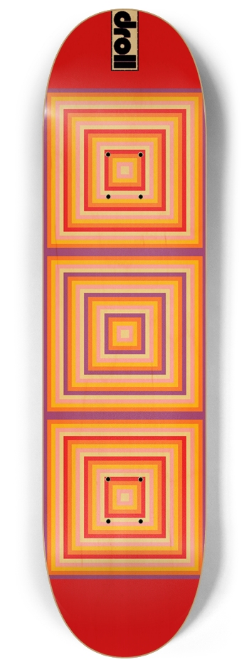 three squares VII 8-1/4 Skateboard Deck