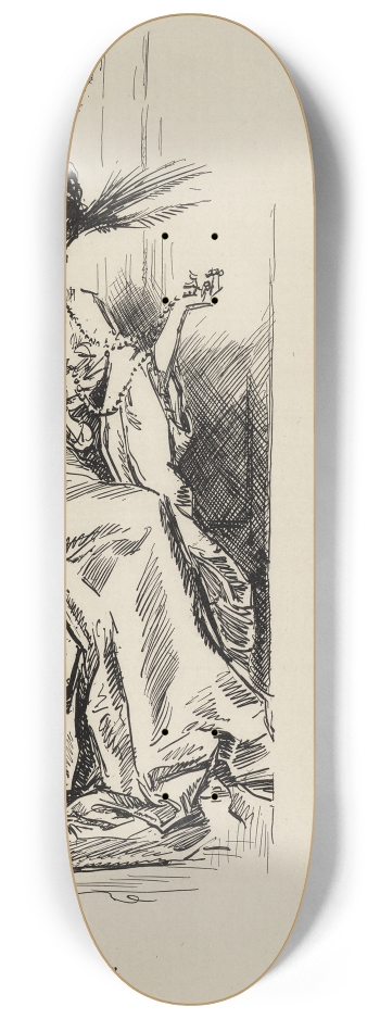 Charles Dana Gibson I Had A Poet On One Side And Millionaire On The Other #3 8-1/4 Skateboard Deck