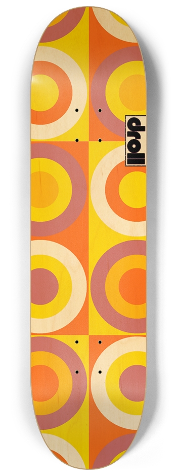 concentric circle study XIX 8-1/4 Skateboard Deck