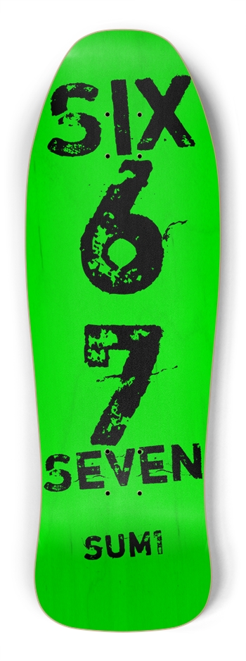 sum1sk8boards 6 7 six seven old school shape skateboard