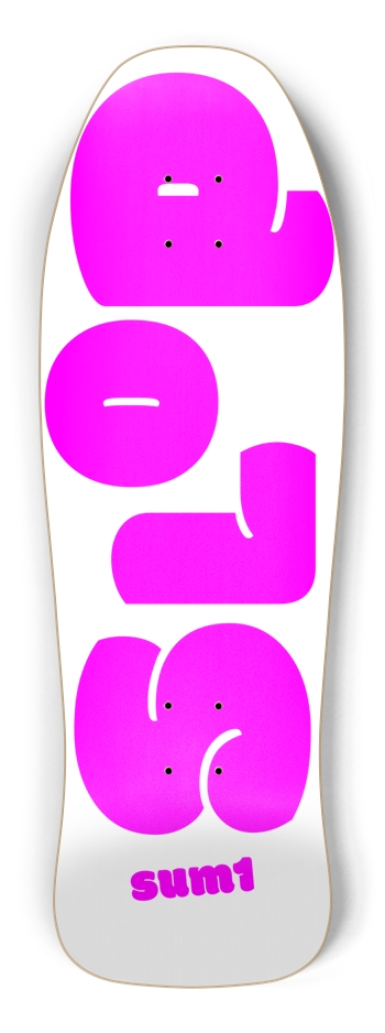 sum1sk8boards slop old school shape skateboard