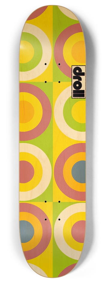 concentric circle study XX 8 Inch Skateboard Deck