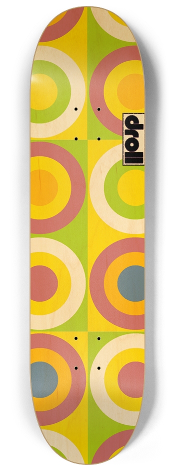 concentric circle study XX 8-1/4 Skateboard Deck