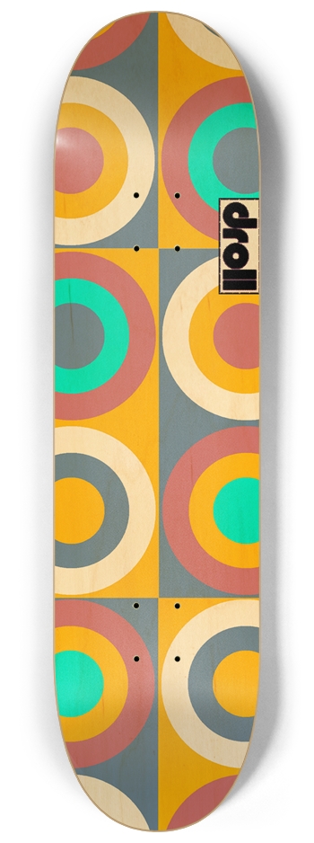 concentric circle study XXII 8-1/4 Skateboard Deck