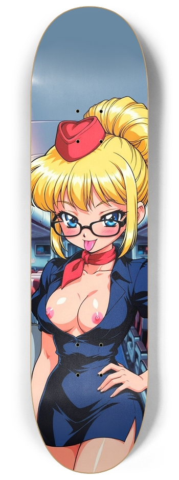 TITS - FLIGHT ATTENDENT (NSFW) SKATEBOARD DECK 8-1/4 Skateboard Deck