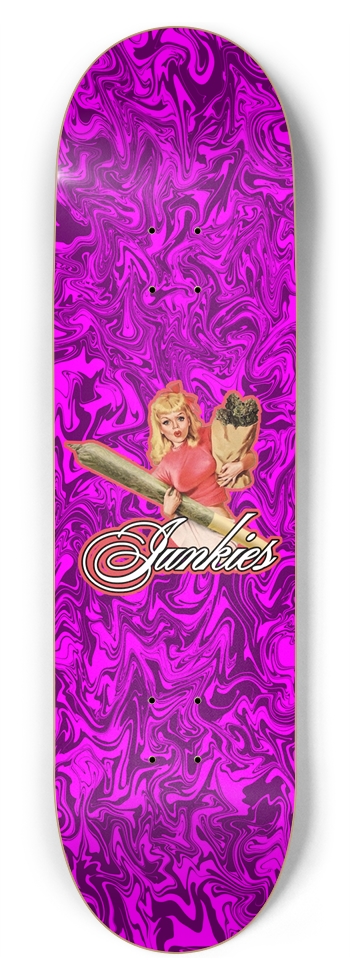 Junkies "Groceries" Graphic 8.75 8-3/4 Inch Skateboard