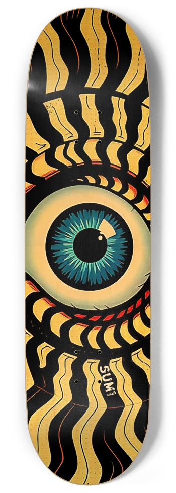 sum1sk8boards eyeball spiral 9" popsicle skateboard 9 Inch Skateboard
