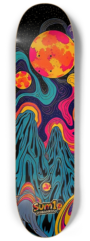 sum1sk8boards cosmic galaxy 8.25 popsicle skateboard 8-1/4 Skateboard Deck