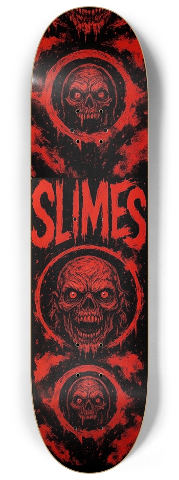 Slimes 8.25 skulls glow in the dark 8-1/4 Skateboard Deck