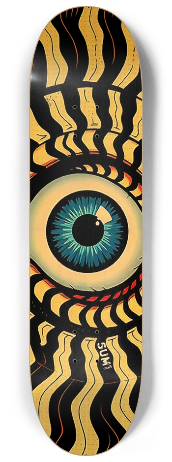 sum1sk8boards eyeball spiral 8.25 popsicle skateboard 8-1/4 Skateboard Deck