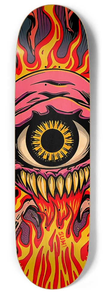 sum1sk8boards eyeball monster 9" popsicle skateboard 