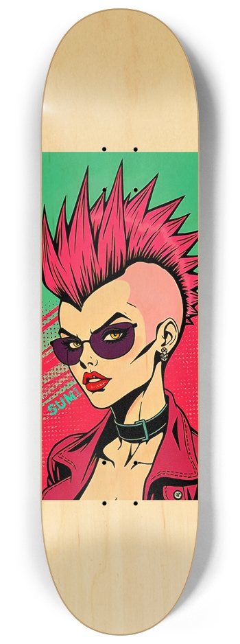 sum1sk8boards punk girl 8.25 popsicle skateboard 8-1/4 Skateboard Deck