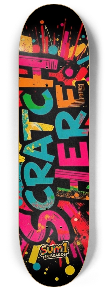 sum1sk8boards scratch here 8.25 popsicle skateboard  8-1/4 Skateboard Deck