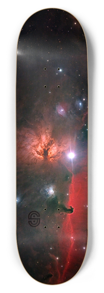 Flame and Horsehead Nebula 8.75" 8-3/4 Inch Skateboard