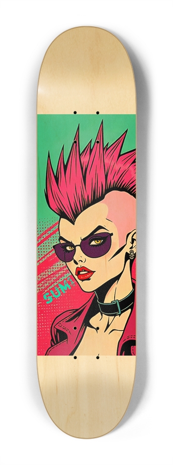 sum1sk8boards punk girl 7.25 popsicle skateboard 7-1/4 Mini/Kid Skateboard
