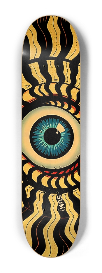 sum1sk8boards eyeball spiral 7.25 popsicle skateboard