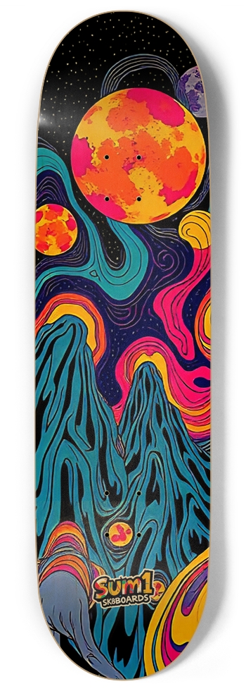 sum1sk8boards cosmic galaxy 9" popsicle skateboard 