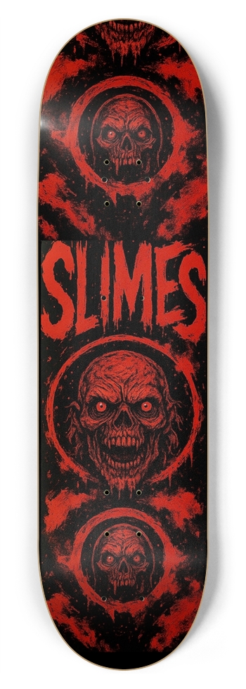 Slimes 8.75 skulls glow in the dark 8-3/4 Inch Skateboard