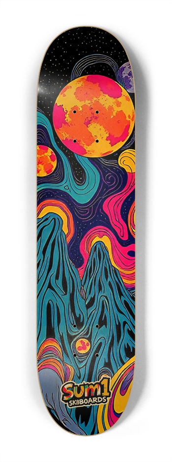 sum1sk8boards cosmic galaxy 7.25 popsicle skateboard 7-1/4 Mini/Kid Skateboard