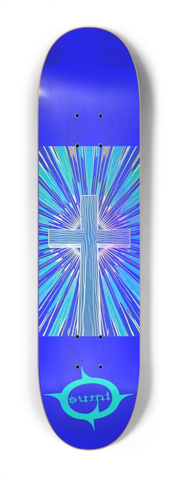 sum1sk8boards holographic cross 7.25 popsicle skateboard 7-1/4 Mini/Kid Skateboard