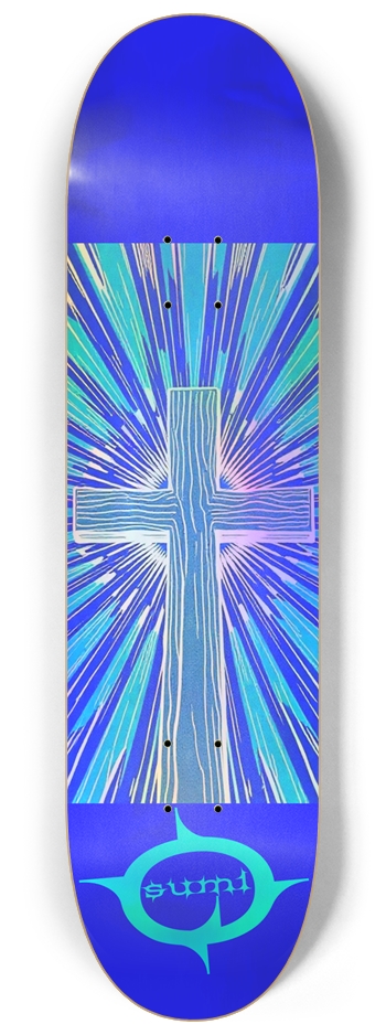 sum1sk8boards holographic cross 8.25 popsicle skateboard 8-1/4 Skateboard Deck