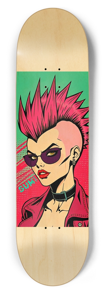 sum1sk8boards punk girl 8.75 popsicle skateboard 8-3/4 Inch Skateboard