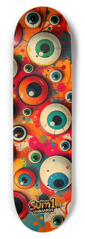 sum1sk8boards eyeball wall 8.75 popsicle skateboard 