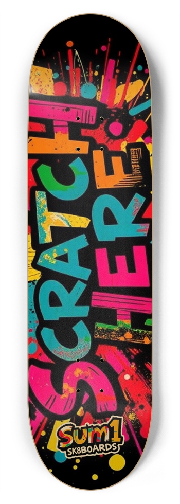 sum1sk8boards scratch here 8.75 popsicle skateboard 