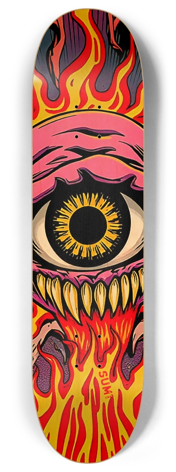 sum1sk8boards eyeball monster 8" popsicle skateboard 