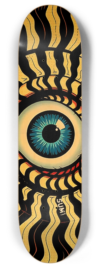 sum1sk8boards eyeball spiral 8" popsicle skateboard 