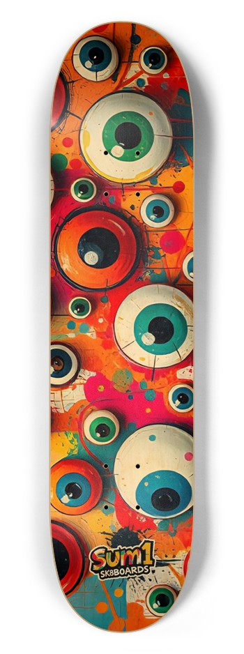 sum1sk8boards eyeball wall 7.5 popsicle skateboard 