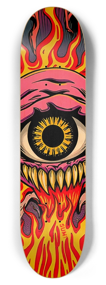 sum1sk8boards eyeball monster 7.87 popsicle skateboard 7-7/8 Skateboard Deck