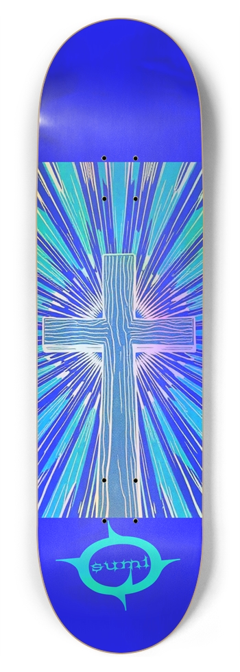 sum1sk8boards holographic cross 8.75 popsicle skateboard  8-3/4 Inch Skateboard