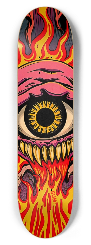 sum1sk8boards eyeball monster 7.75 popsicle skateboard 7-3/4 Skateboard Deck