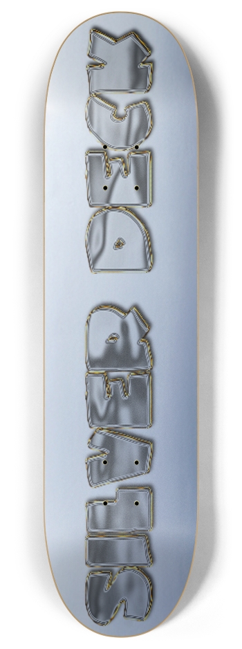 sum1sk8boards silver foil 8" popsicle skateboard 8 Inch Skateboard Deck