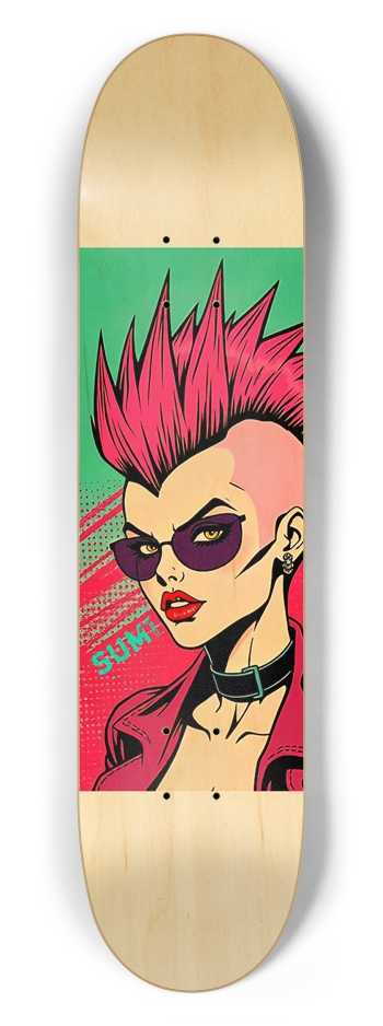 sum1sk8boards punk girl 7.5 popsicle skateboard
