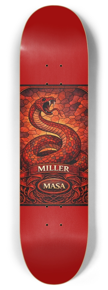 Masa Stained Glass Miller V2 8.0 8 Inch Skateboard Deck