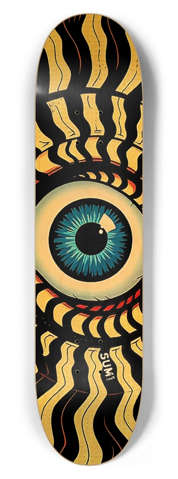sum1sk8boards eyeball spiral 7.62 popsicle skateboard 7-5/8 Skateboard Deck