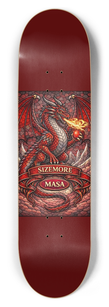 Masa Stained Glass Sizemore V2 8.5 8-1/2 Skateboard Deck