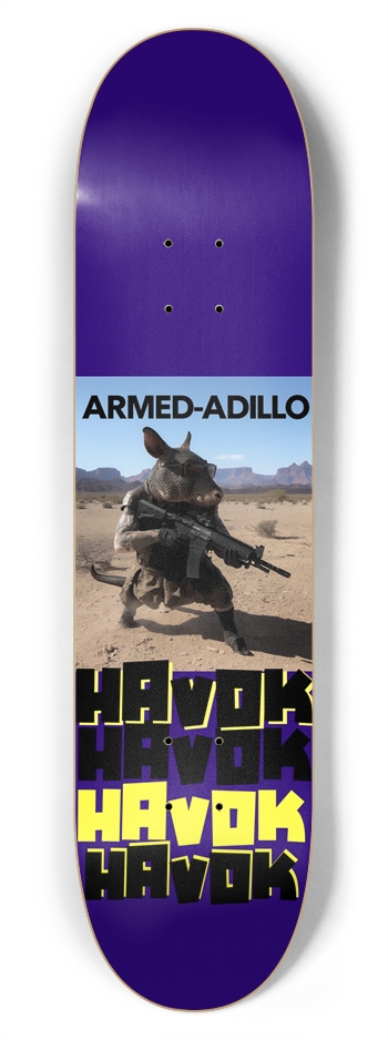 Armed-adillo 7-3/4 Skateboard Deck