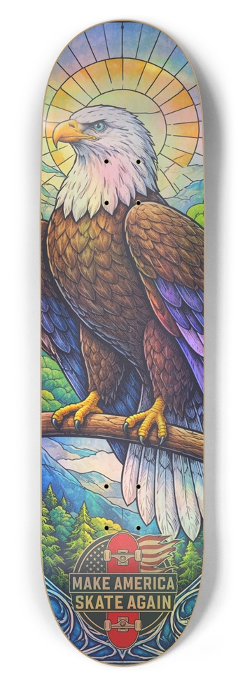Masa Stained Glass Team Eagle 8.5 8-1/2 Skateboard Deck