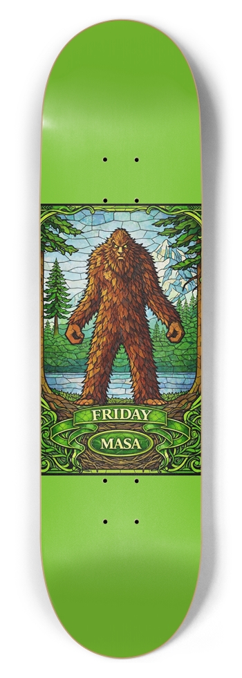Masa Stained Glass Friday V2 8.5 8-1/2 Skateboard Deck
