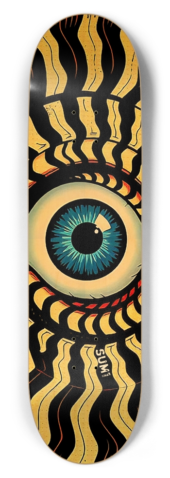 sum1sk8boards eyeball spiral 8.5 popsicle skateboard 8-1/2 Skateboard Deck