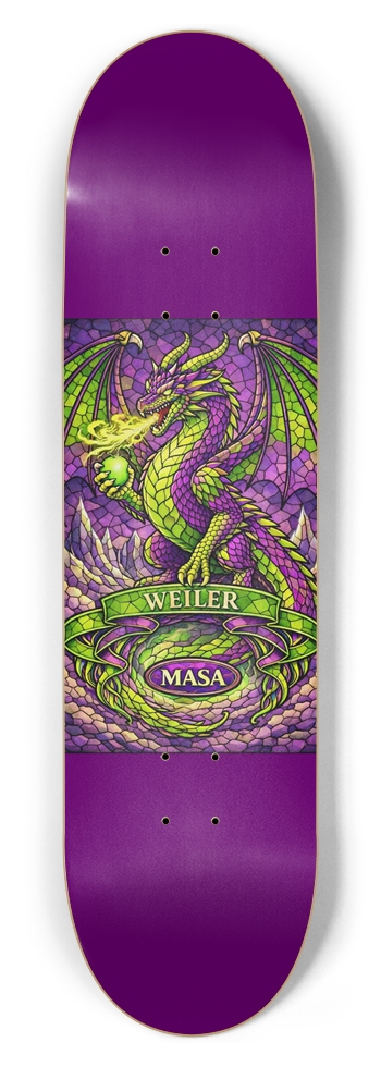 Masa Stained Glass Weiler V2 8.0 8-1/2 Skateboard Deck