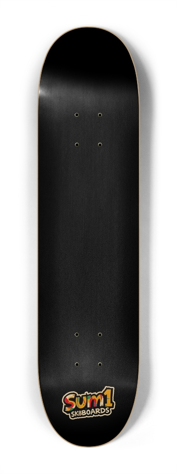 sum1sk8boards black natural 7.25 popsicle skateboard  7-1/4 Mini/Kid Skateboard